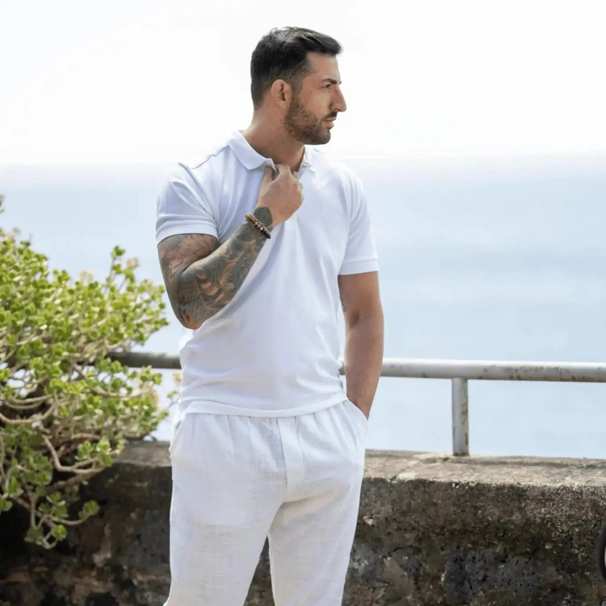 Ischia Polo Muscle Fit Bianca - Altaforma Milano