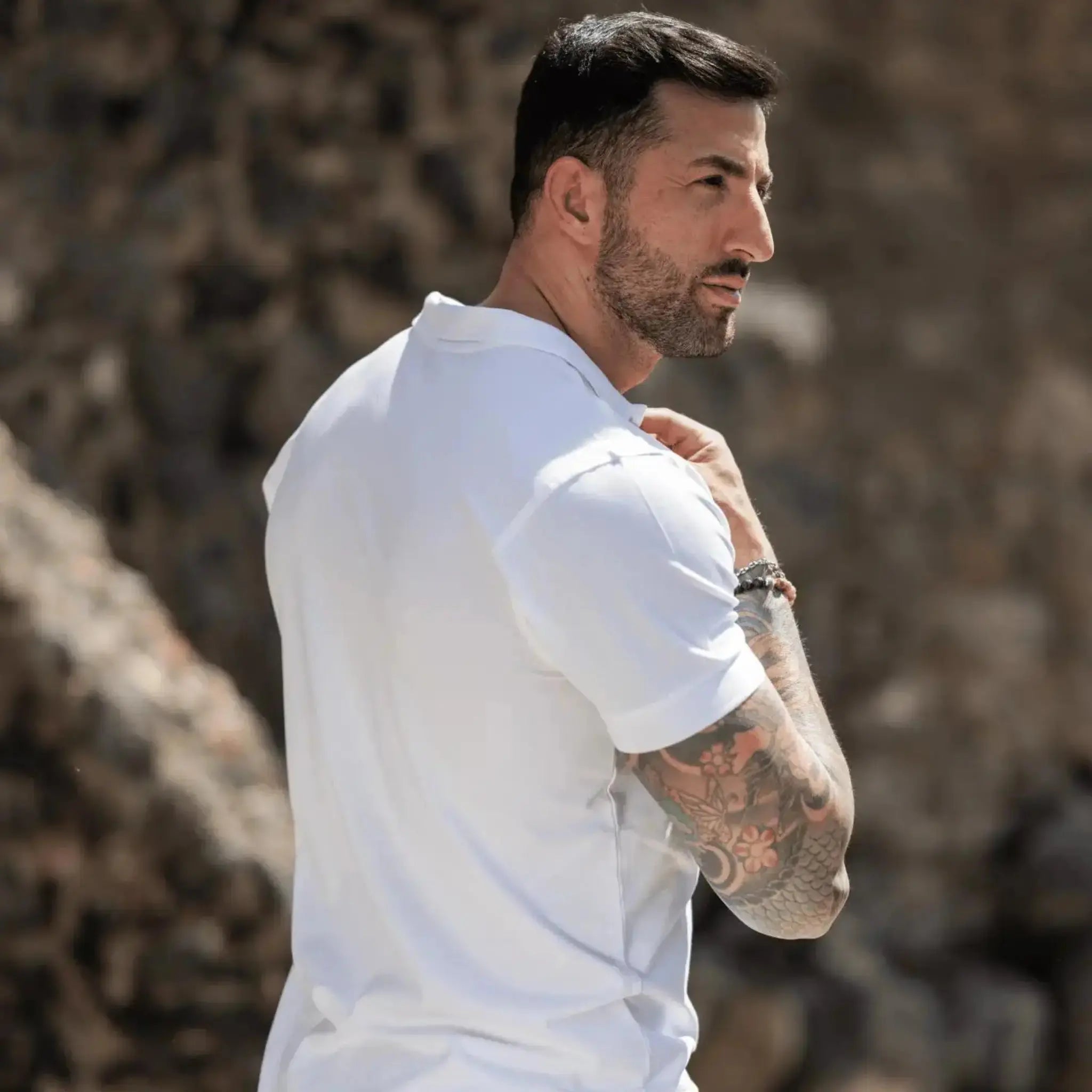 Ischia Polo Muscle Fit Bianca - Altaforma Milano