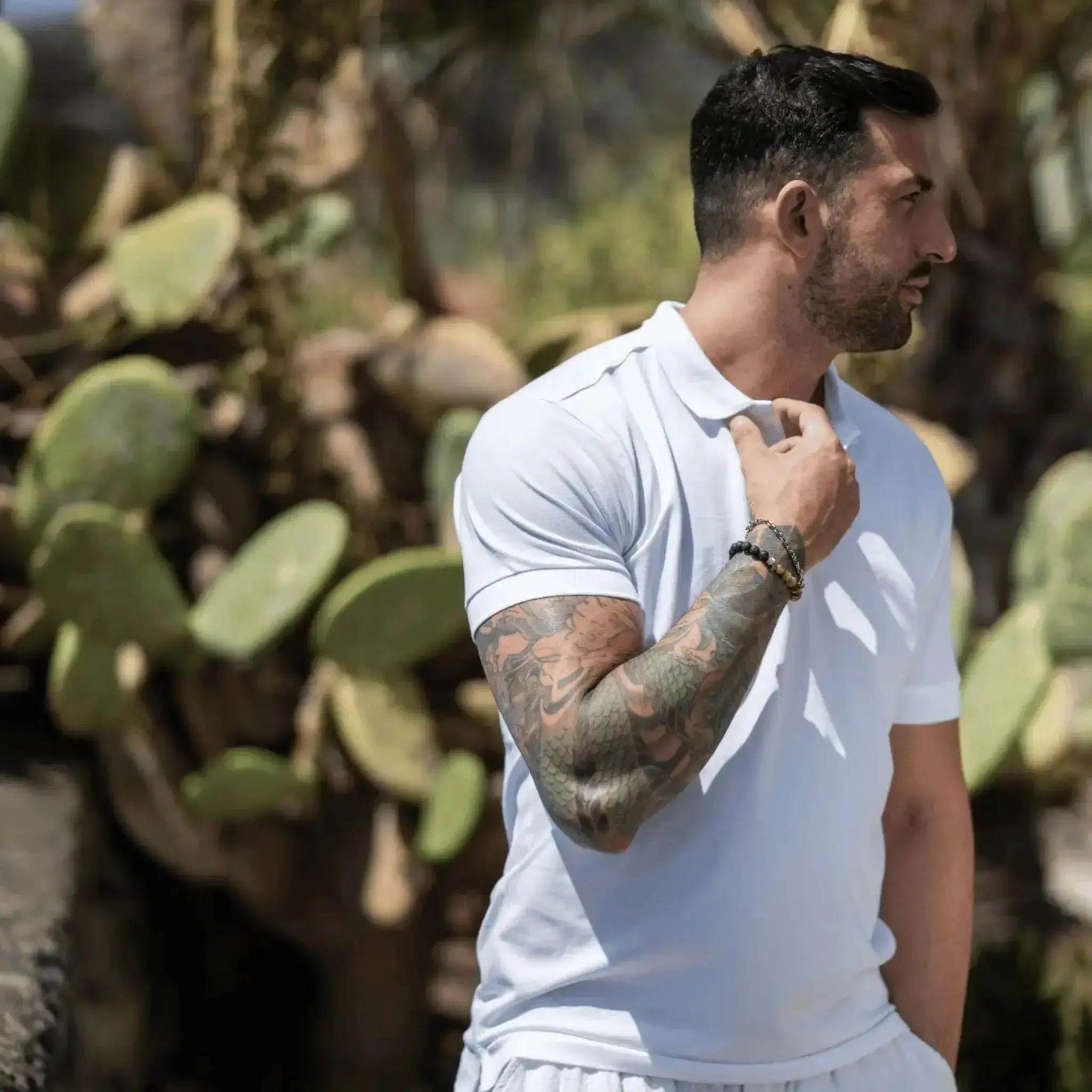 Ischia Polo Muscle Fit Bianca - Altaforma Milano