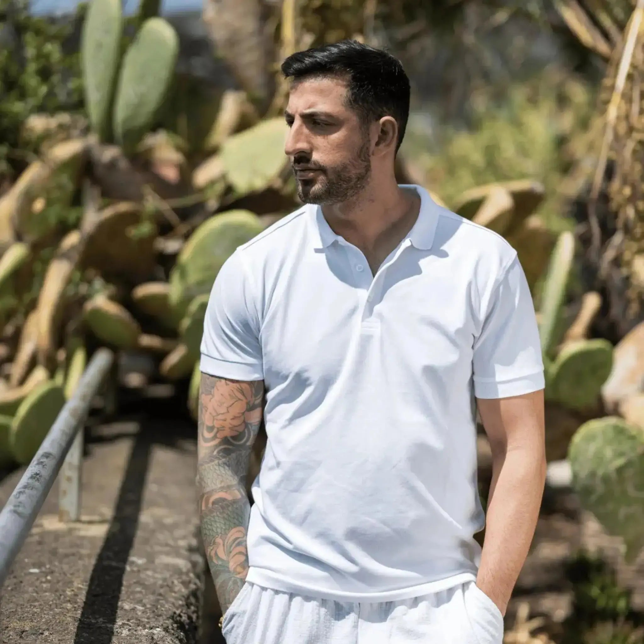 Ischia Polo Muscle Fit Bianca - Altaforma Milano