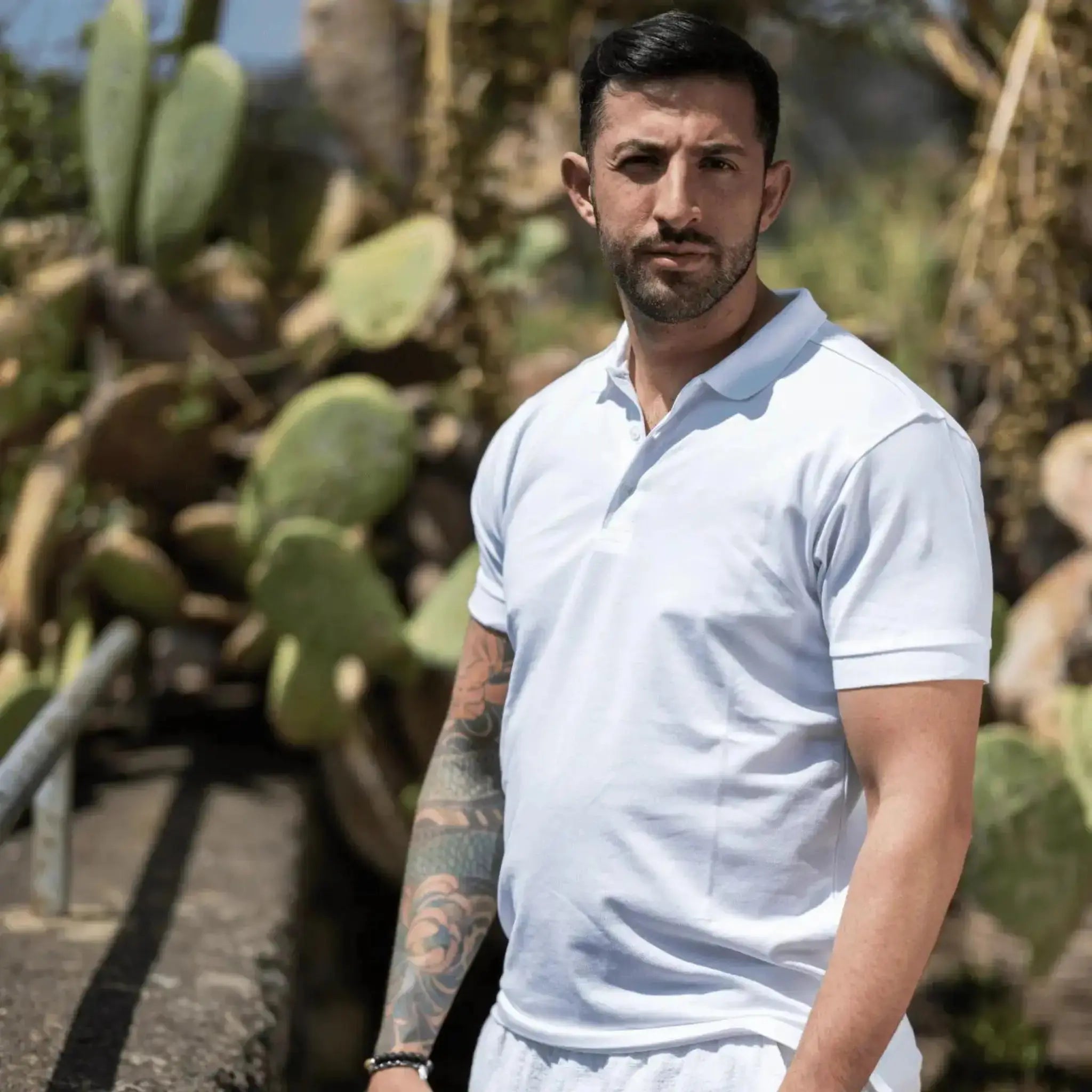 Ischia Polo Muscle Fit Bianca - Altaforma Milano