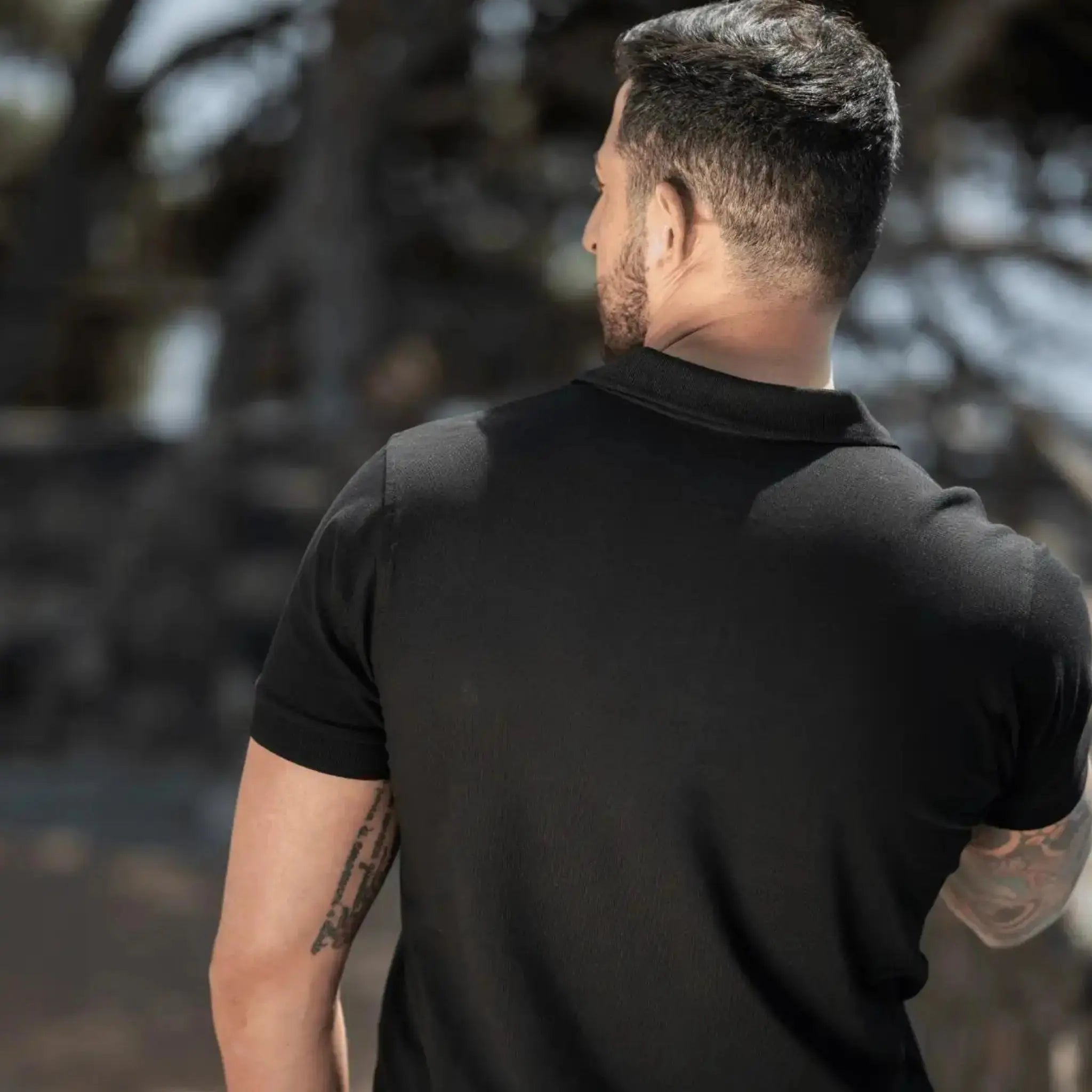 Procida Polo Muscle Fit Nera - Altaforma Milano