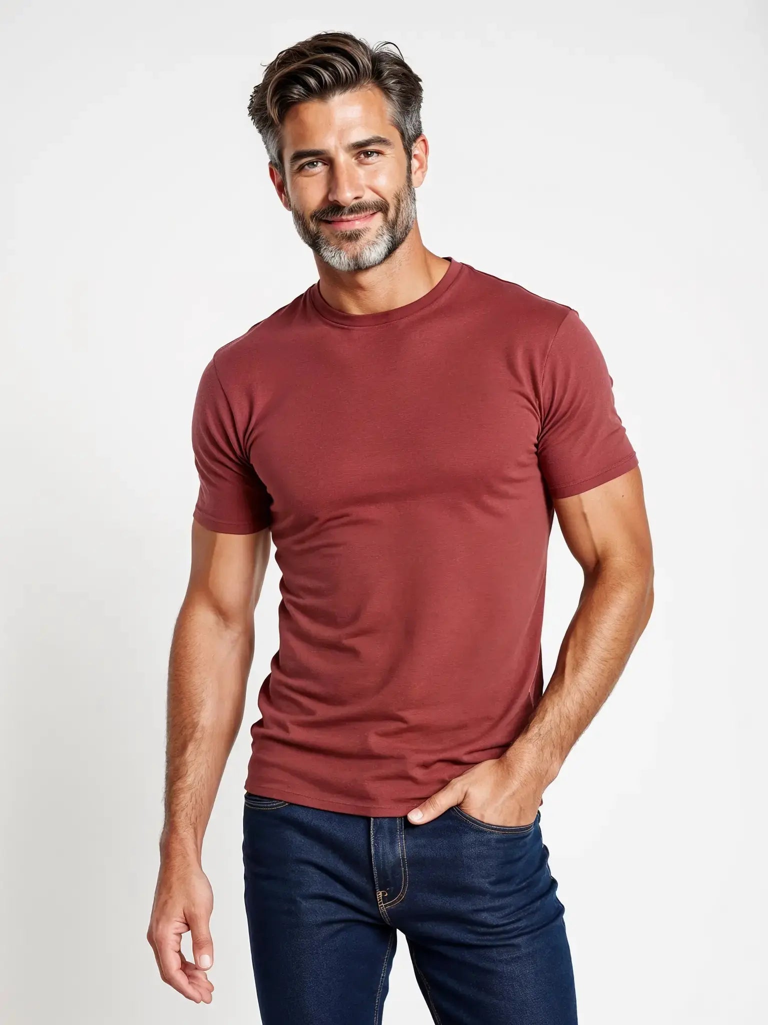 Monterosso Tshirt Muscle Fit Organico Rust - Altaforma Milano